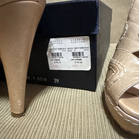 Prada nude size 39 peep toe lace up bootie - Picture 4 of 9